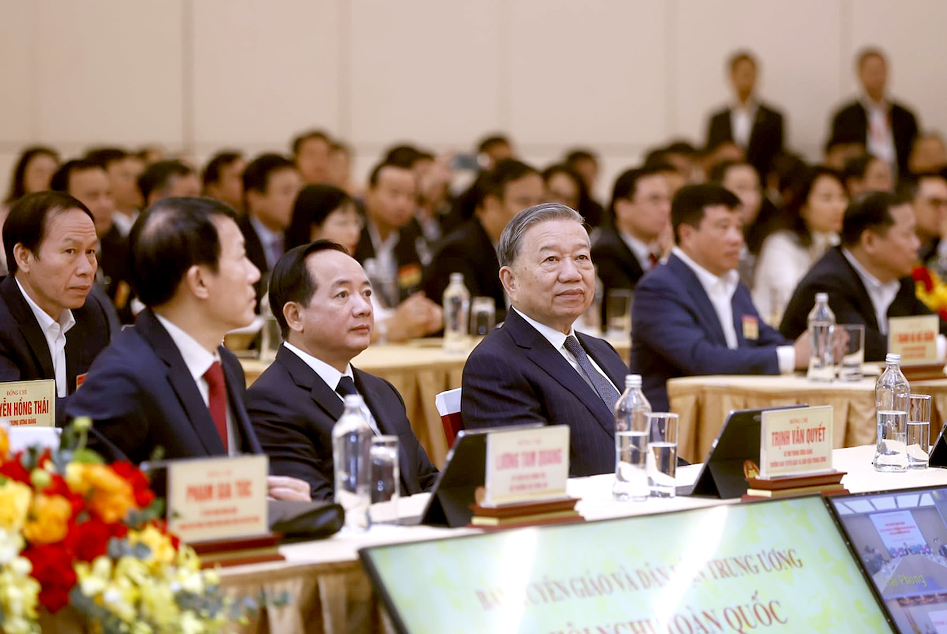 Tổng Bí thư Tô Lâm dự Hội nghị toàn quốc tổng kết công tác Tuyên giáo và Dân vận - Ảnh 1.