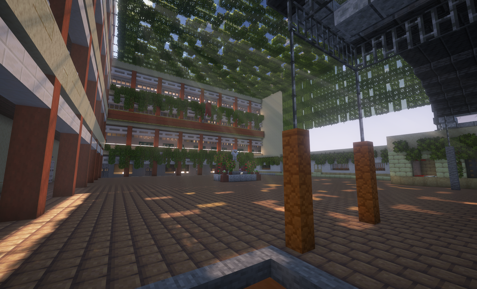 Học sinh Trường THPT Nguyễn Trung Trực 'xây' trường trong game Minecraft khiến ai nấy trầm trồ- Ảnh 4.