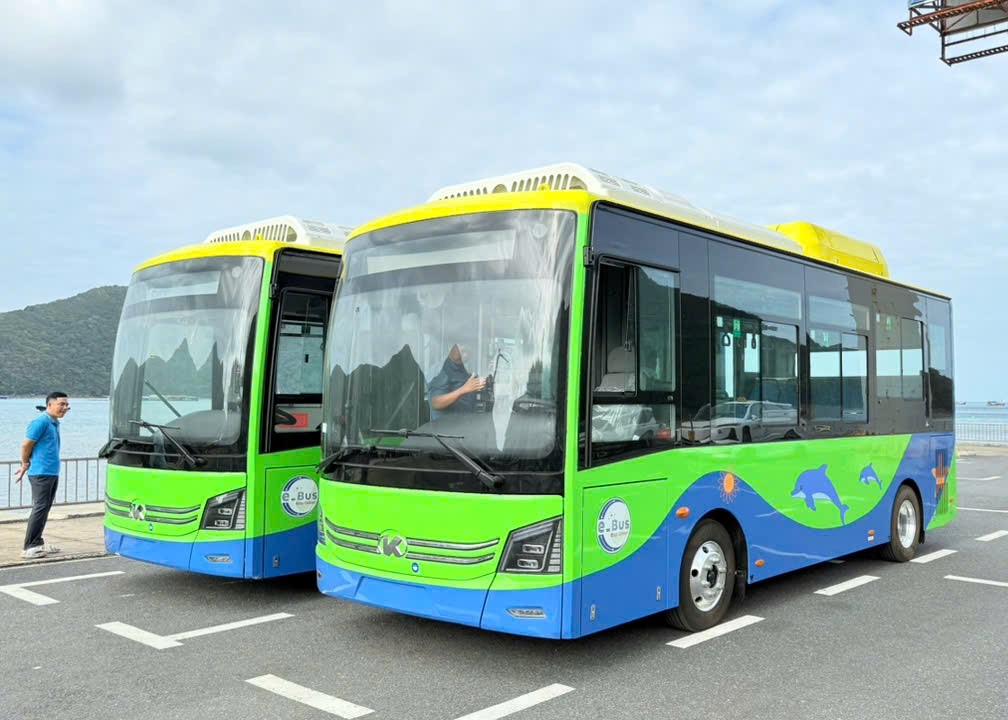 Ngày mai, tuyến buýt điện đầu tiên ở Côn Đảo 'lăn bánh' kết nối nhiều địa điểm - Ảnh 1.