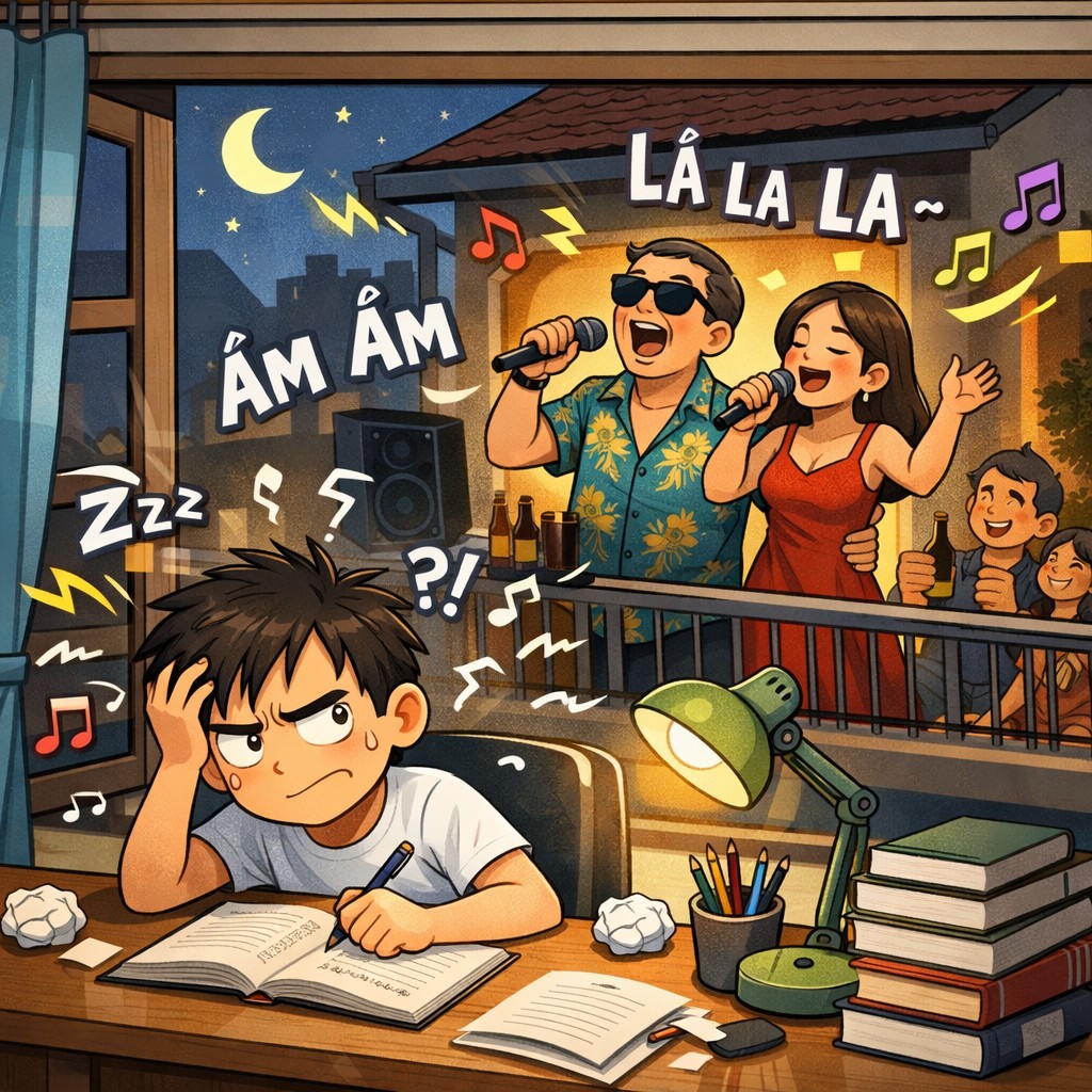 Một xã ở Vĩnh Long tạm ngừng karaoke để học sinh tập trung ôn thi học kỳ - Ảnh 1.