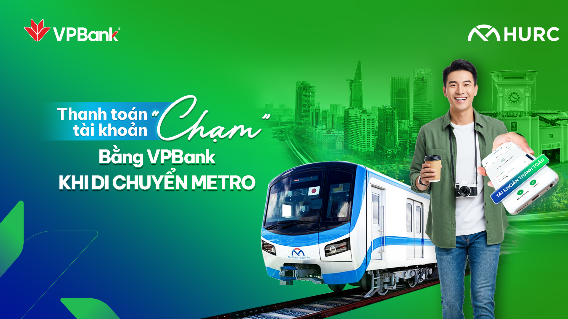 Thanh toán Metro chỉ cần chạm điện thoại với tài khoản VPBank - Ảnh 1.