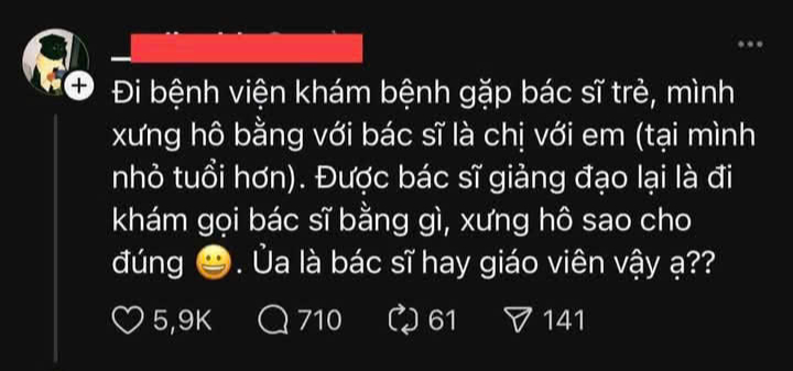 Xưng hô ra sao khi gặp bác sĩ? - Ảnh 1.