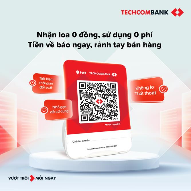 Tặng 10.000 loa bán hàng Techcombank để hỗ trợ tiểu thương kinh doanh hiệu quả - Ảnh 1.