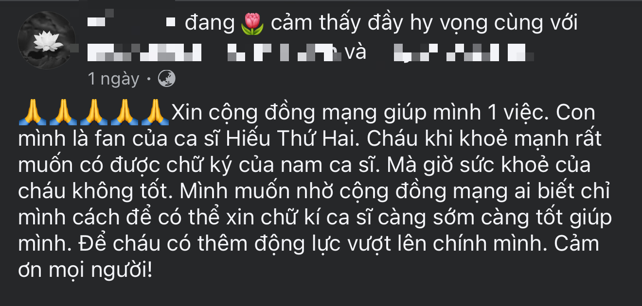 HIEUTHUHAI viết thư cho fan nhí đang bệnh, mạng dậy sóng 'đẹp trai mà còn có tâm' - Ảnh 3.