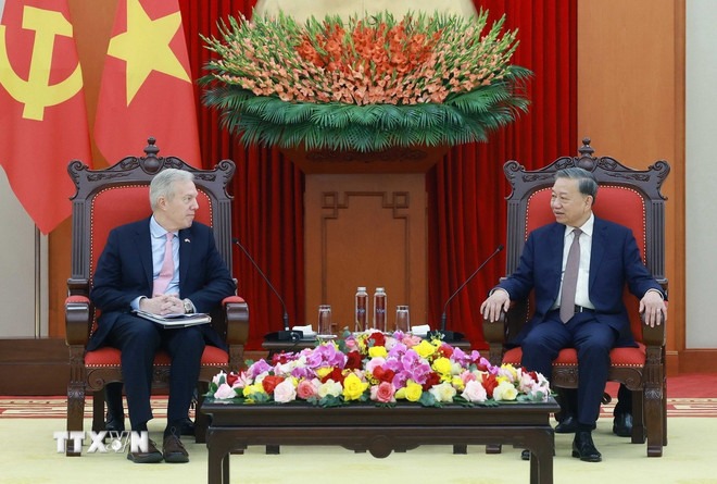 Tổng Bí thư nhấn mạnh thúc đẩy hợp tác kinh tế - thương mại - đầu tư Việt Nam - Mỹ - Ảnh 1. Tổng Bí thư nhấn mạnh thúc đẩy hợp tác kinh tế, thương mại, đầu tư Việt Nam - Mỹ - Ảnh 1.