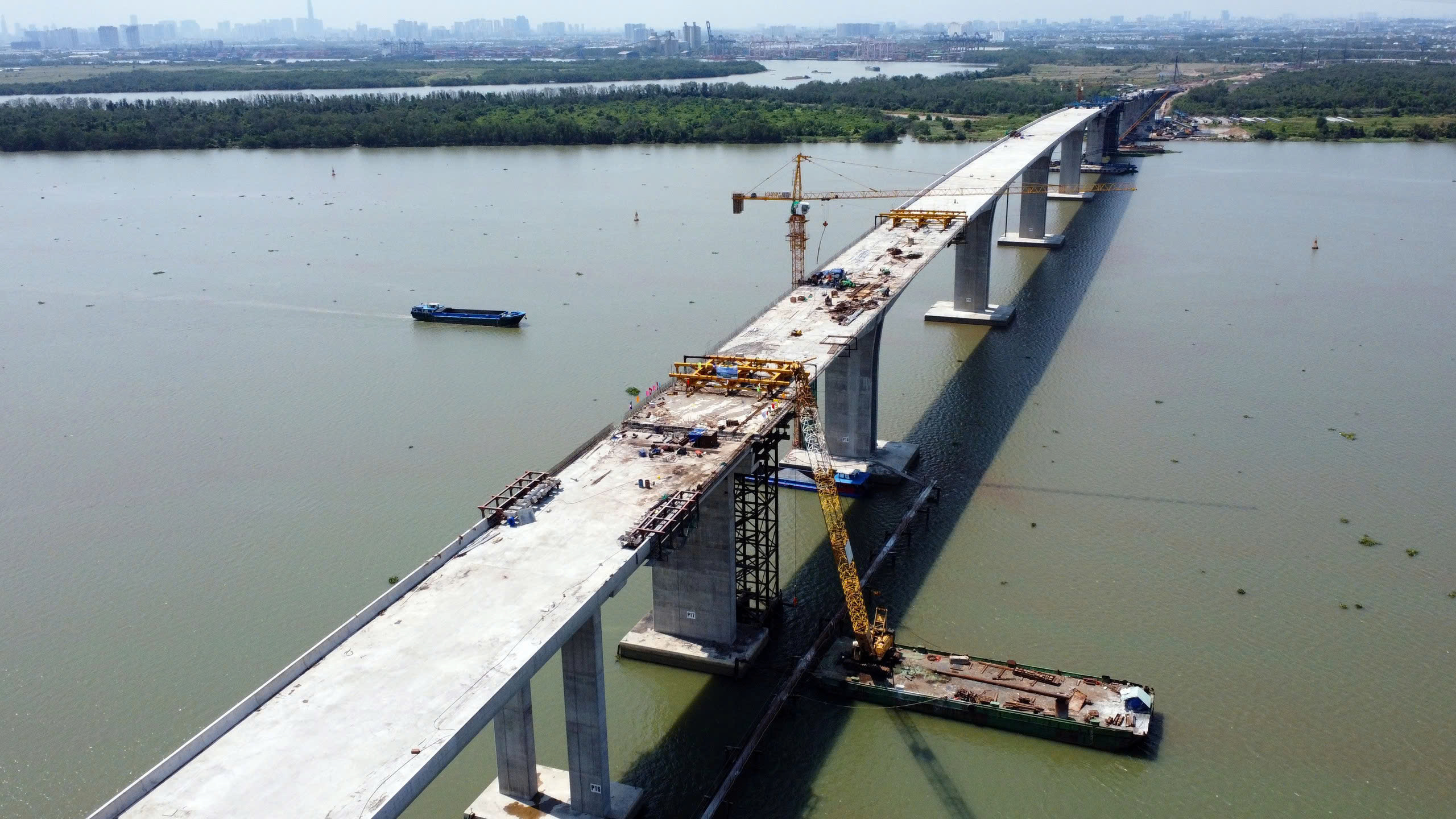 Cận cảnh cầu Nhơn Trạch nối Đồng Nai - TPHCM sau khi hợp long. - Ảnh 2.