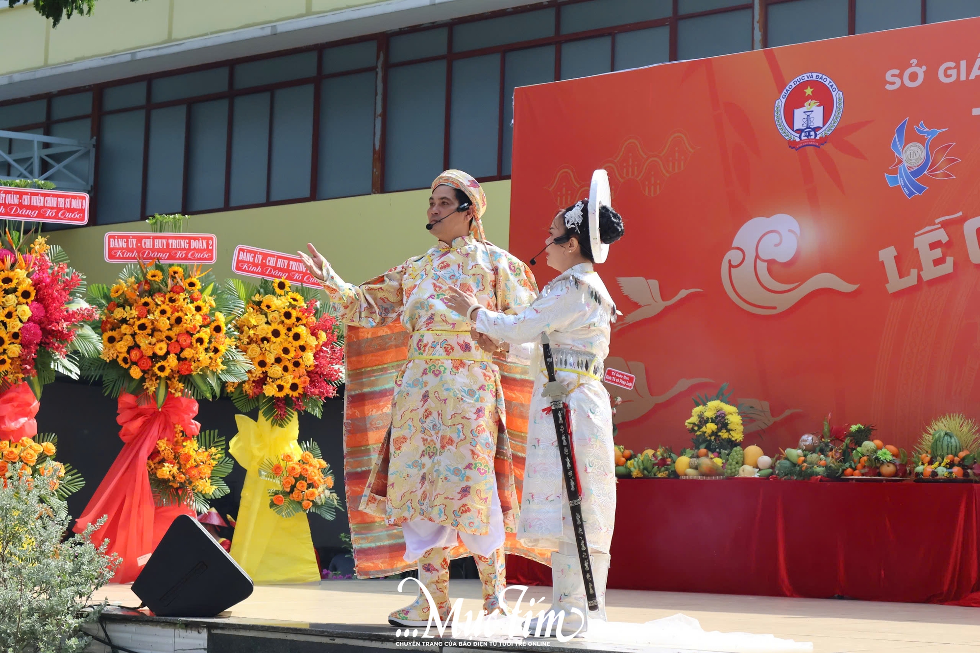 Tiếng trống Mê Linh vang lên tại Trường THPT Hùng Vương trong ngày Giỗ Tổ- Ảnh 20.