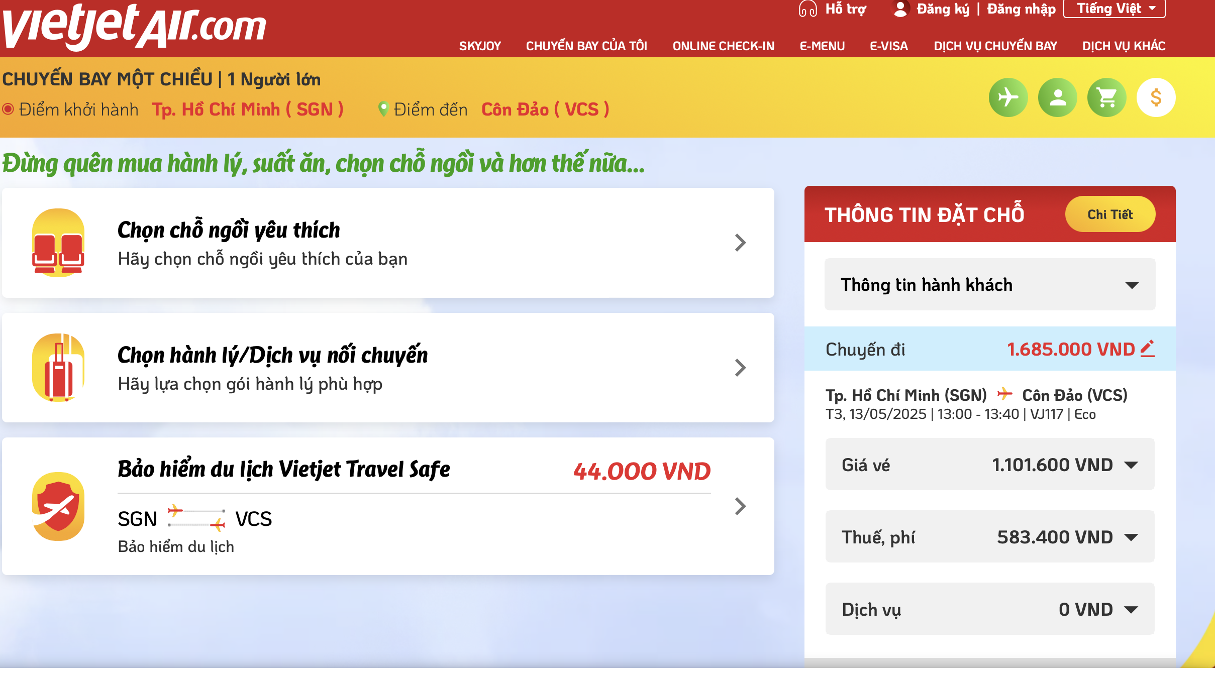 Hàng không rầm rộ bán hàng trên máy bay, Vietjet dừng bán bộ lễ cúng trong chuyến bay Côn Đảo - Ảnh 1.