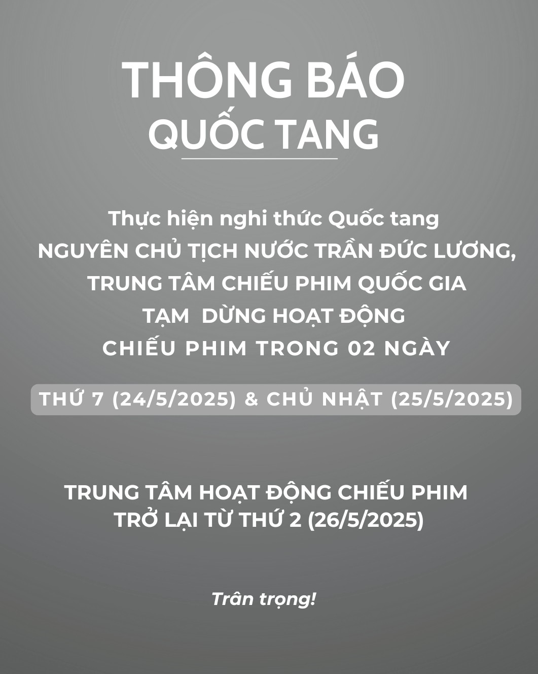 Rạp phim đóng cửa, truyền hình dời lịch chương trình giải trí, hoãn show trong hai ngày Quốc tang - Ảnh 5.