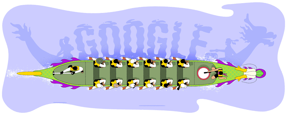 Google Doodle mừng Tết Đoan Ngọ với thuyền rồng lướt sóng trên trang chủ- Ảnh 1.