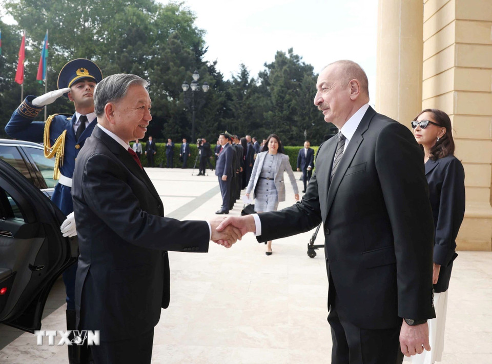 Azerbaijan đón trọng thể Tổng Bí thư Tô Lâm - Ảnh 2.