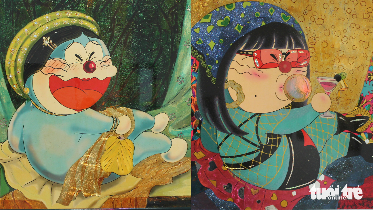 Ngắm nhìn loạt tác phẩm độc lạ về Doraemon trong triển lãm Phái sinh - Tái sinh - Ảnh 4. Doraemon - Ảnh 4.
