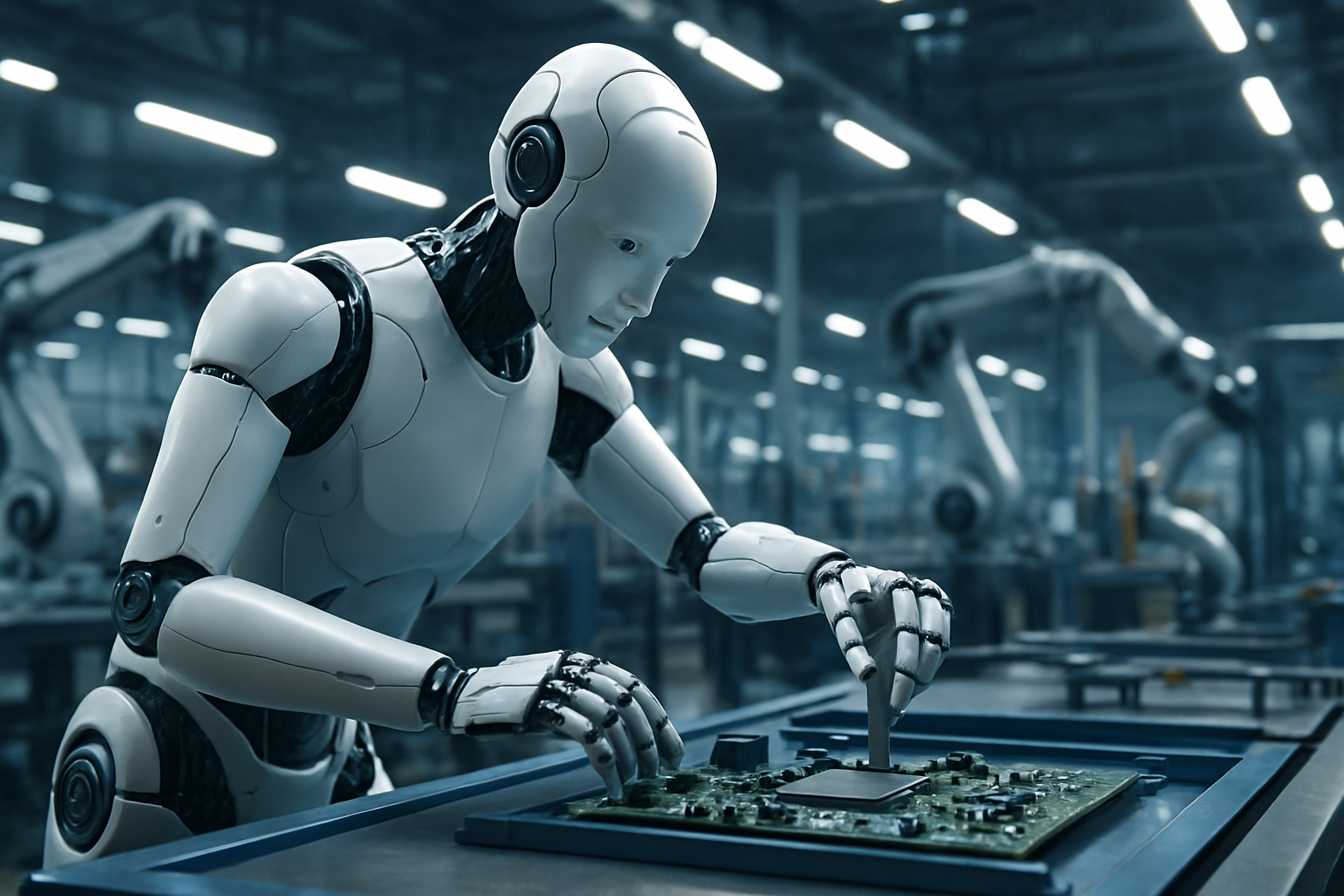 Robot làm việc trong nhà máy: Bước ngoặt từ Foxconn và Nvidia - Ảnh 1.