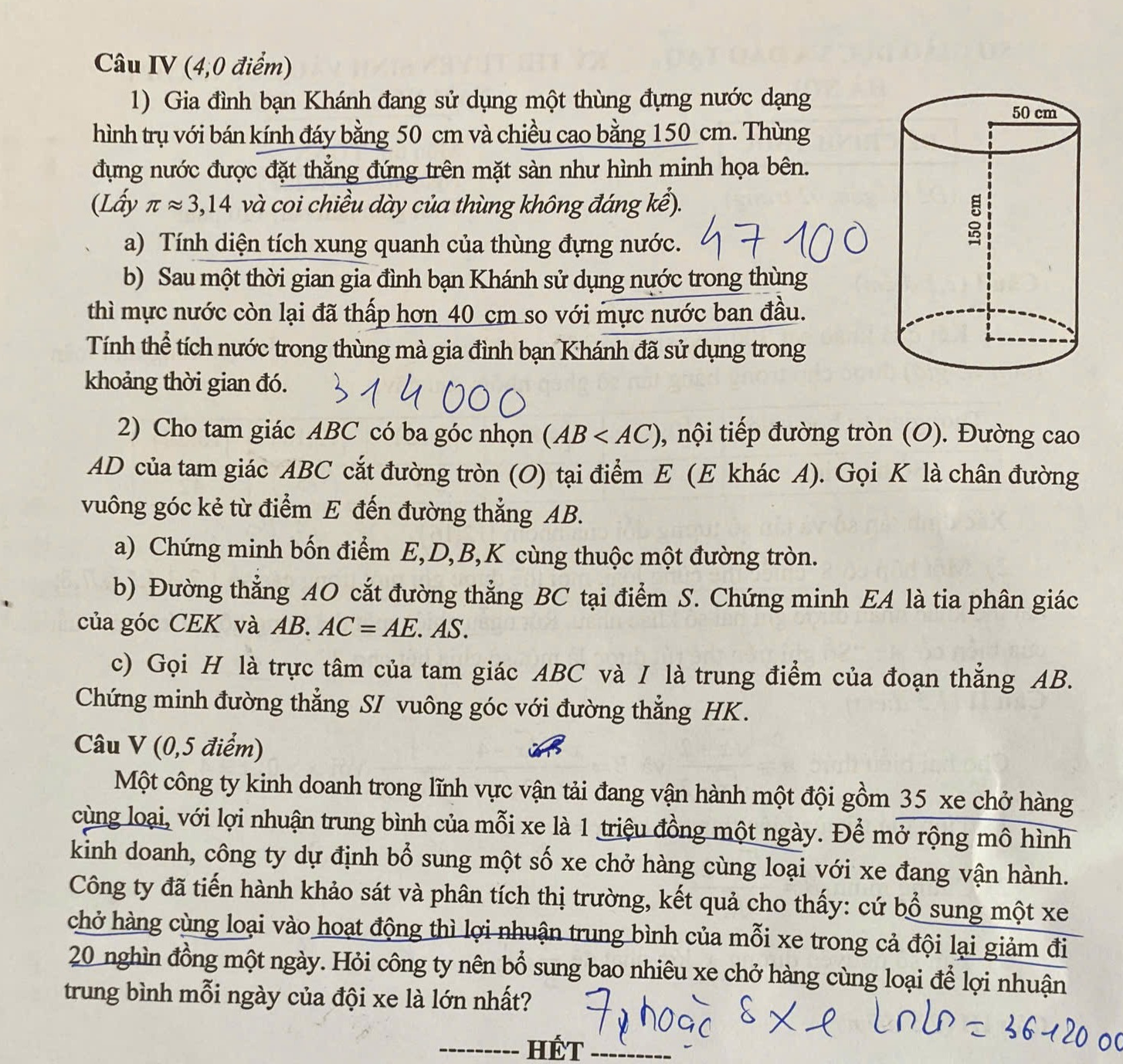 Bài giải môn toán thi lớp 10 Hà Nội - Ảnh 2.