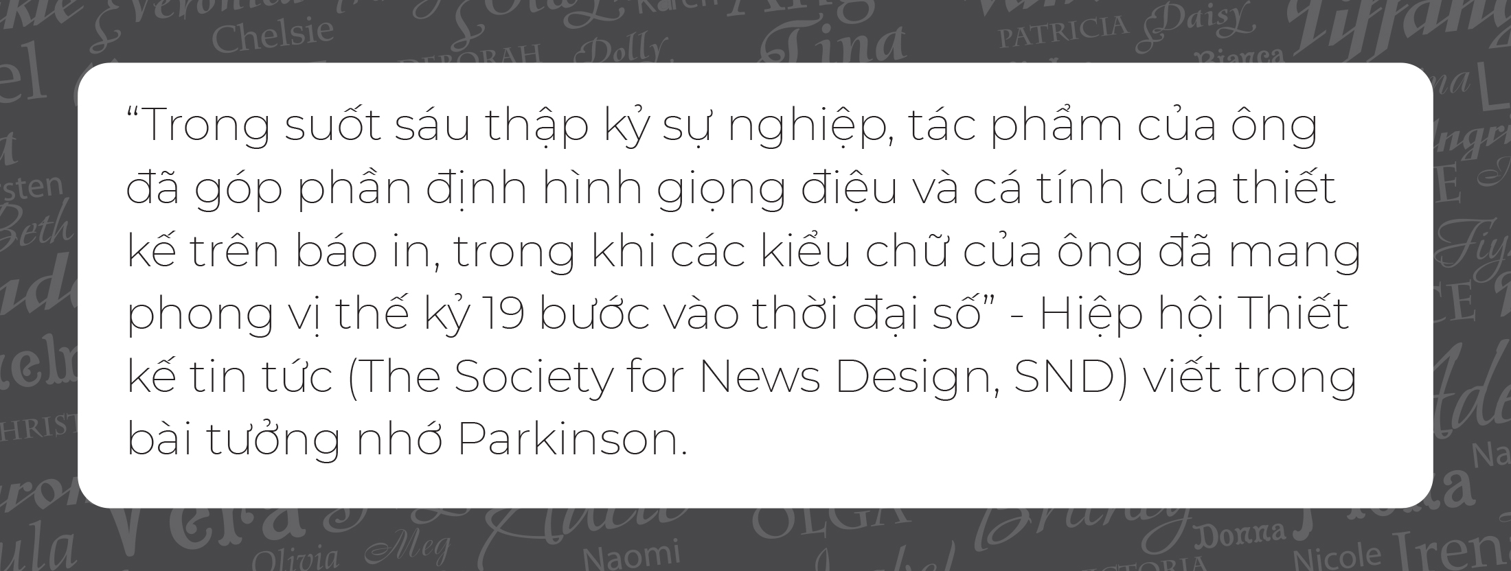 Bậc thầy vẽ chữ Jim Parkinson:  Một đời thêm hồn cho bảng chữ cái - Ảnh 2.