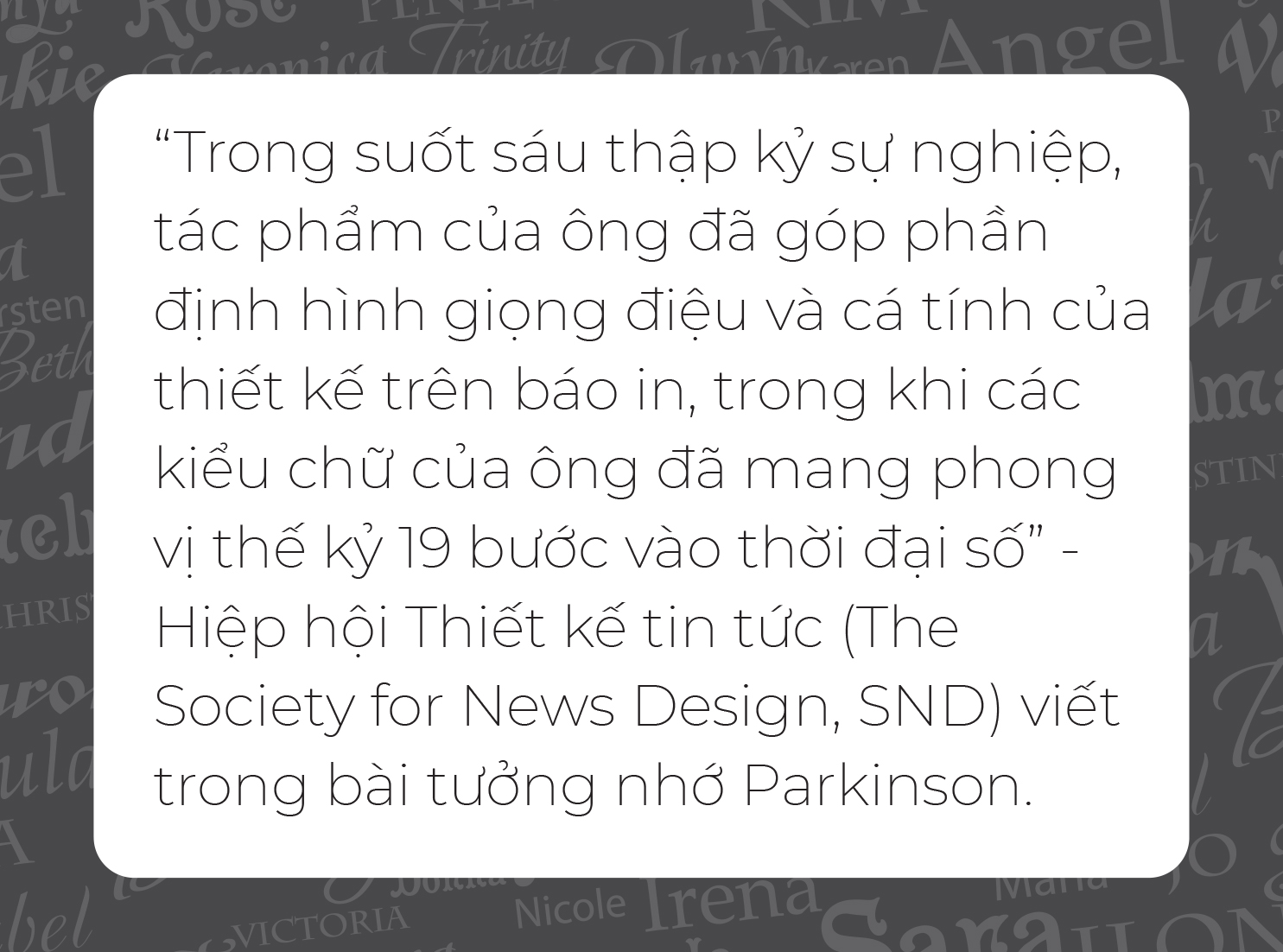 Bậc thầy vẽ chữ Jim Parkinson:  Một đời thêm hồn cho bảng chữ cái - Ảnh 2.