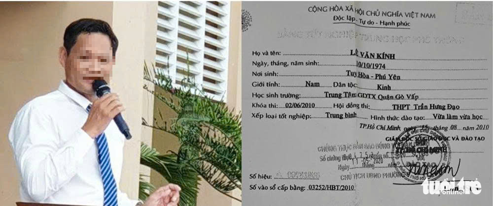 Viceprezident asociace bojových umění používá falešný maturitní vysvědčení, ale i tak se snaží vyjít si s ním - Foto 1. Phó chủ tịch hội võ thuật dùng bằng tốt nghiệp THPT giả vẫn 'cố đấm ăn xôi'- Ảnh 1.