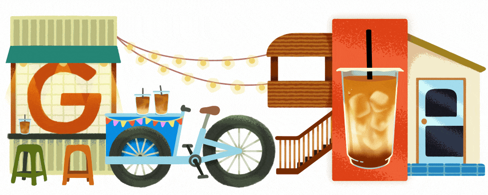 Hôm nay 15-7, Google tôn vinh cà phê sữa đường thốt nốt Indonesia bằng Doodle đặc biệt- Ảnh 1.