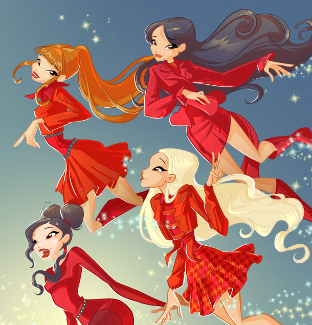 Winx club biến hình theo phong cách 'Jump' của BLACKPINK - Ảnh 1.