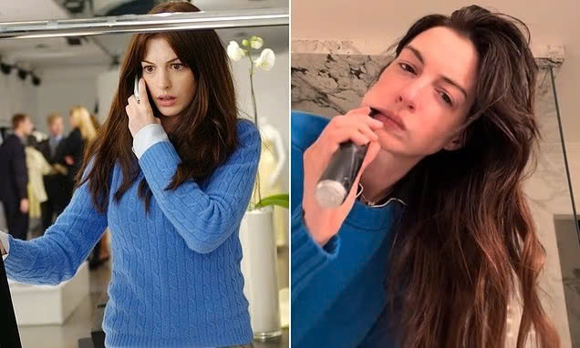 O senso de moda chique de Anne Hathaway durante as filmagens de O Diabo Veste Prada 2 - Foto 7. Anne Hathaway làm thế giới sửng sốt với thời trang khi quay The Devil Wears Prada 2 - Ảnh 7.