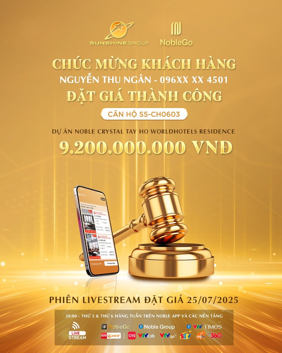 Sunshine Group livestream đặt giá căn hộ hàng hiệu Sky Garden - Ảnh 1.