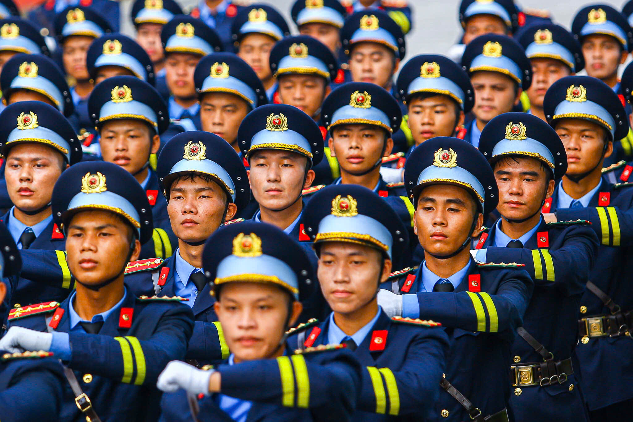 Vietnam security forces complete parade training ahead of National Day celebrations- Ảnh 10. Vietnam security forces complete parade training ahead of National Day celebrations- Ảnh 10.
