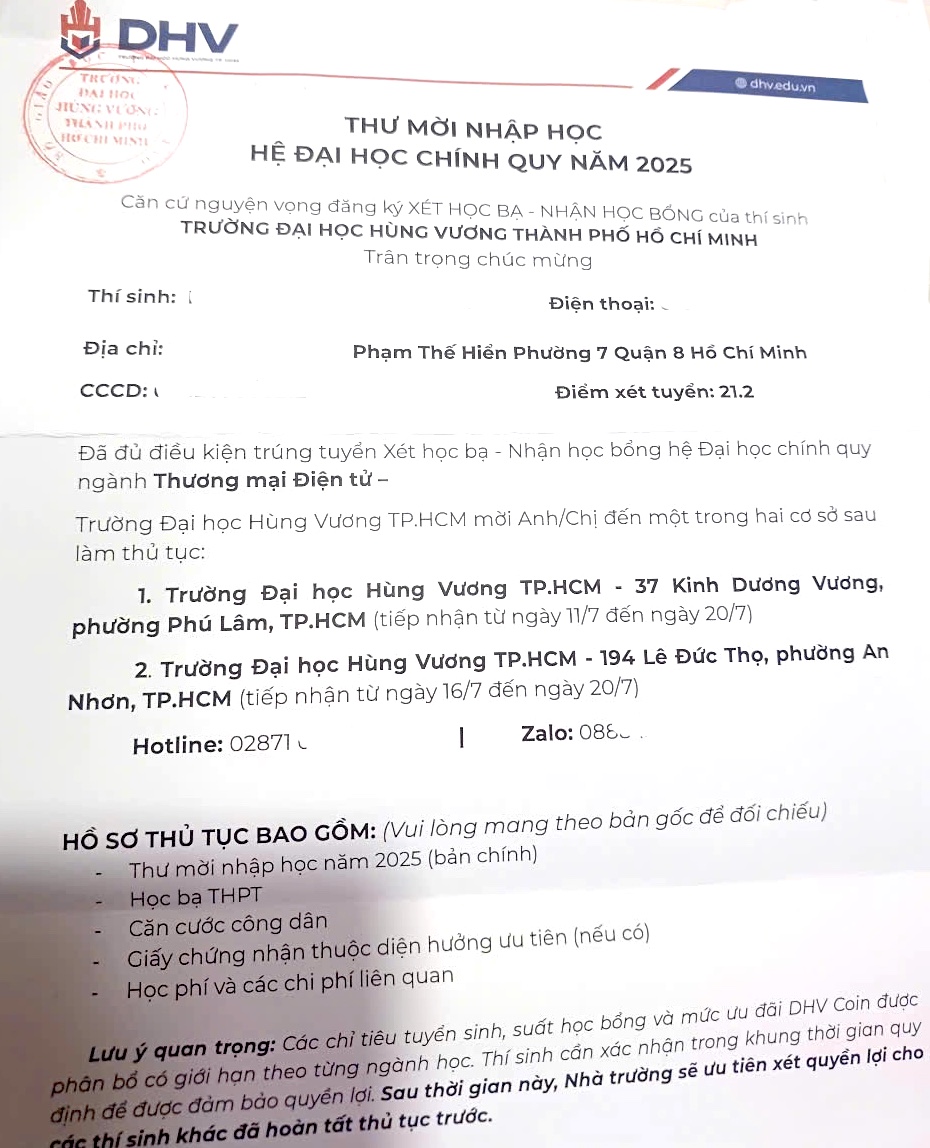 Utan att beakta antagning har universitetet inbjudit till förtida antagning - Foto 3. Chưa xét tuyển, trường đại học đã mời nhập học sớm- Ảnh 3.