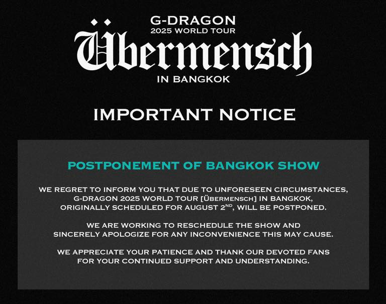 G-Dragon tiba-tiba menunda konsernya, menyebabkan kebingungan di kalangan penggemar Vietnam - Foto 2. G-Dragon bất ngờ hoãn concert khiến fan Việt hoang mang - Ảnh 2.