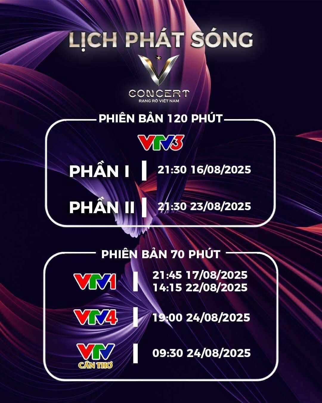 Xem lại V Concert - Rạng rỡ Việt Nam trên VTV những khung giờ nào?- Ảnh 3.