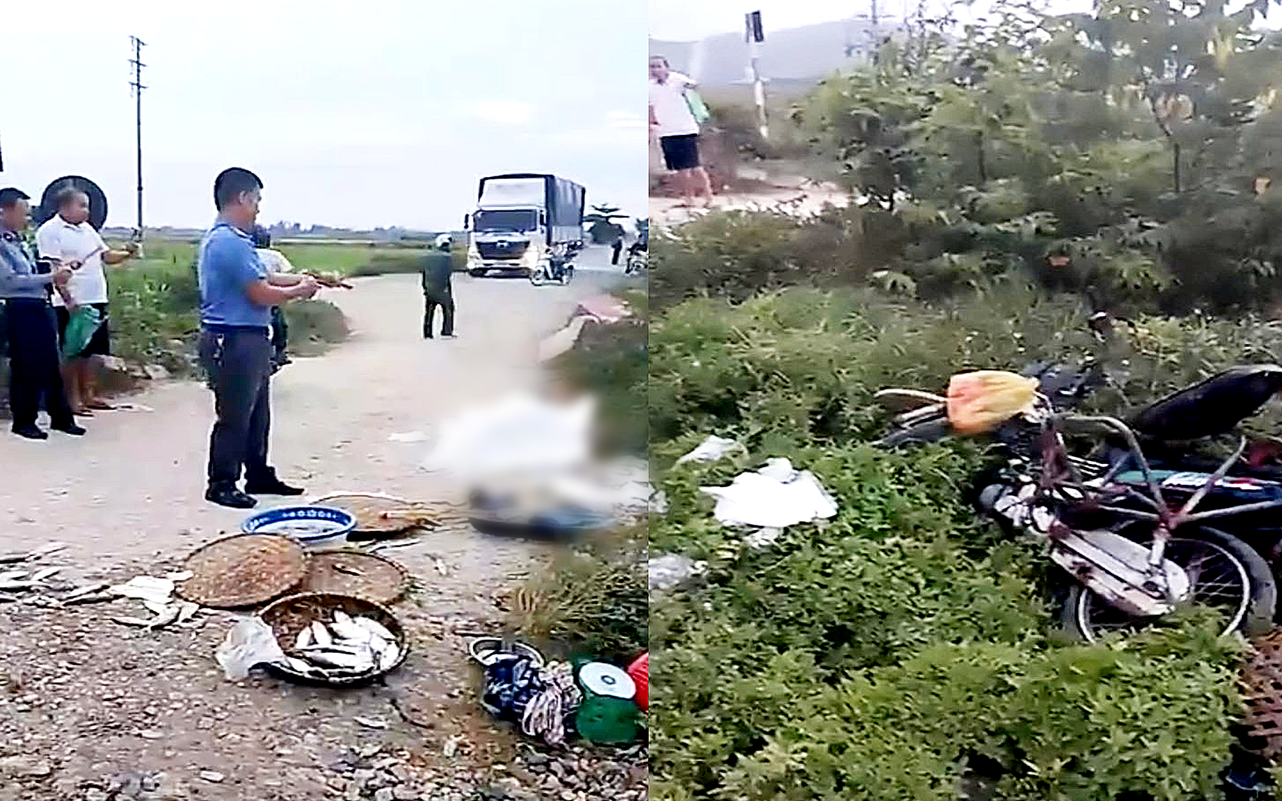 Tước giấy phép tài xế xe chở rác lao qua đường sắt, đâm hỏng cần chắn tự động - Ảnh 1.