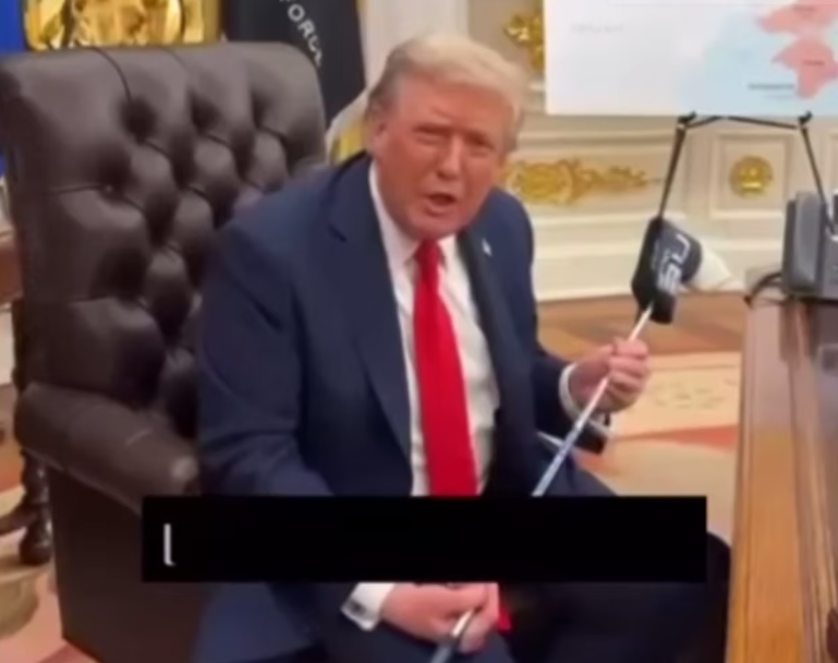 Ông Zelensky tặng ông Trump gậy đánh golf của cựu thương binh Ukraine  - Ảnh 1.
