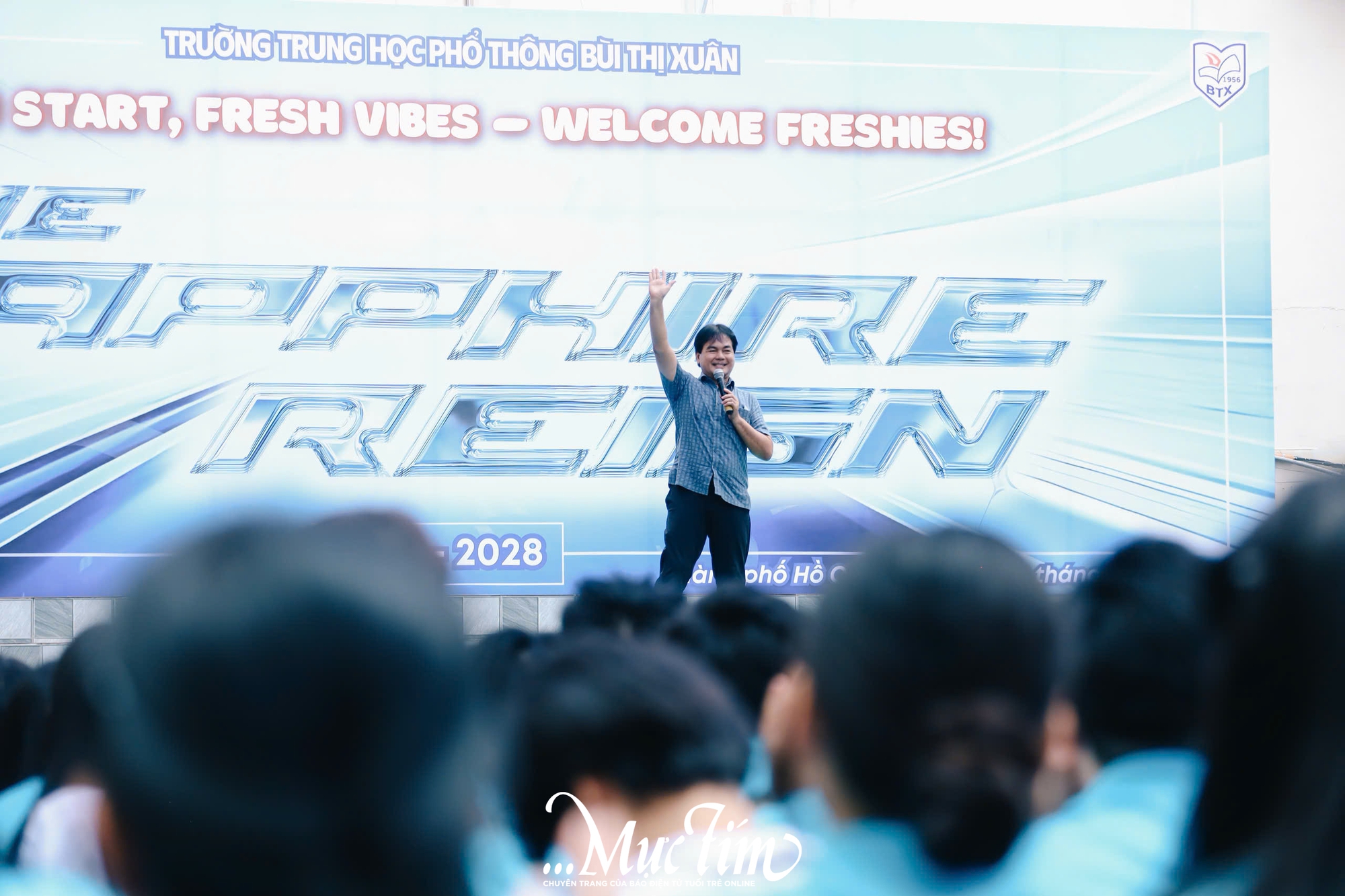 Teen Trường THPT Bùi Thị Xuân thiết kế ‘triều đại Sapphire’ chào đón ‘tân binh’ - Ảnh 7.