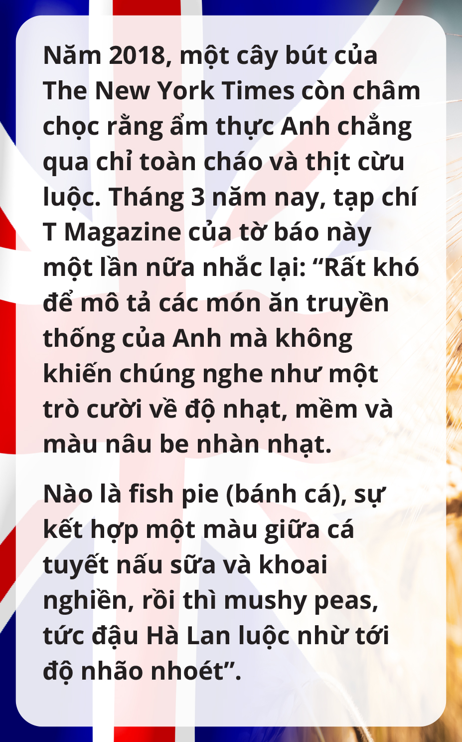 Ẩm thực Anh thoát mác ‘trò cười’ - Ảnh 1.