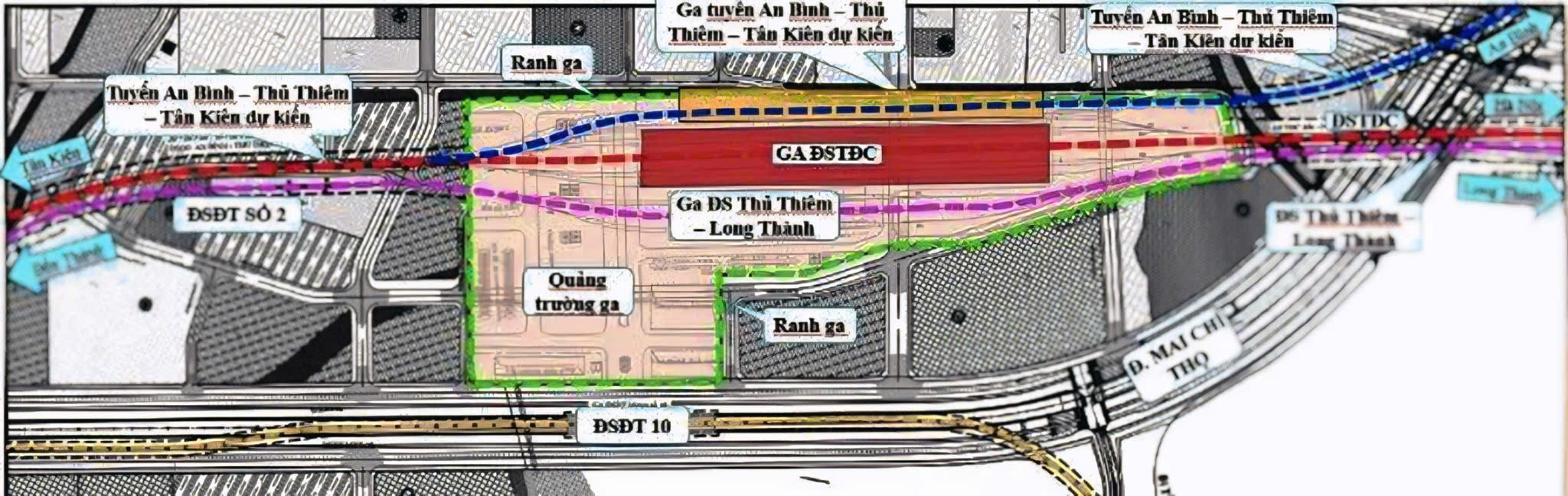 Welke stadsspoorlijnen verbinden de luchthavens Long Thanh en Tan Son Nhat? - Foto 5. Các tuyến đường sắt đô thị nào sẽ nối sân bay Long Thành và Tân Sơn Nhất?- Ảnh 5.