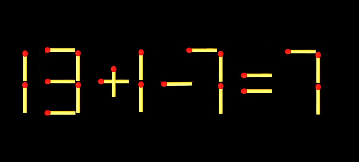 Thử tài IQ: Di chuyển một que diêm để 19+17=7 thành phép tính đúng ...