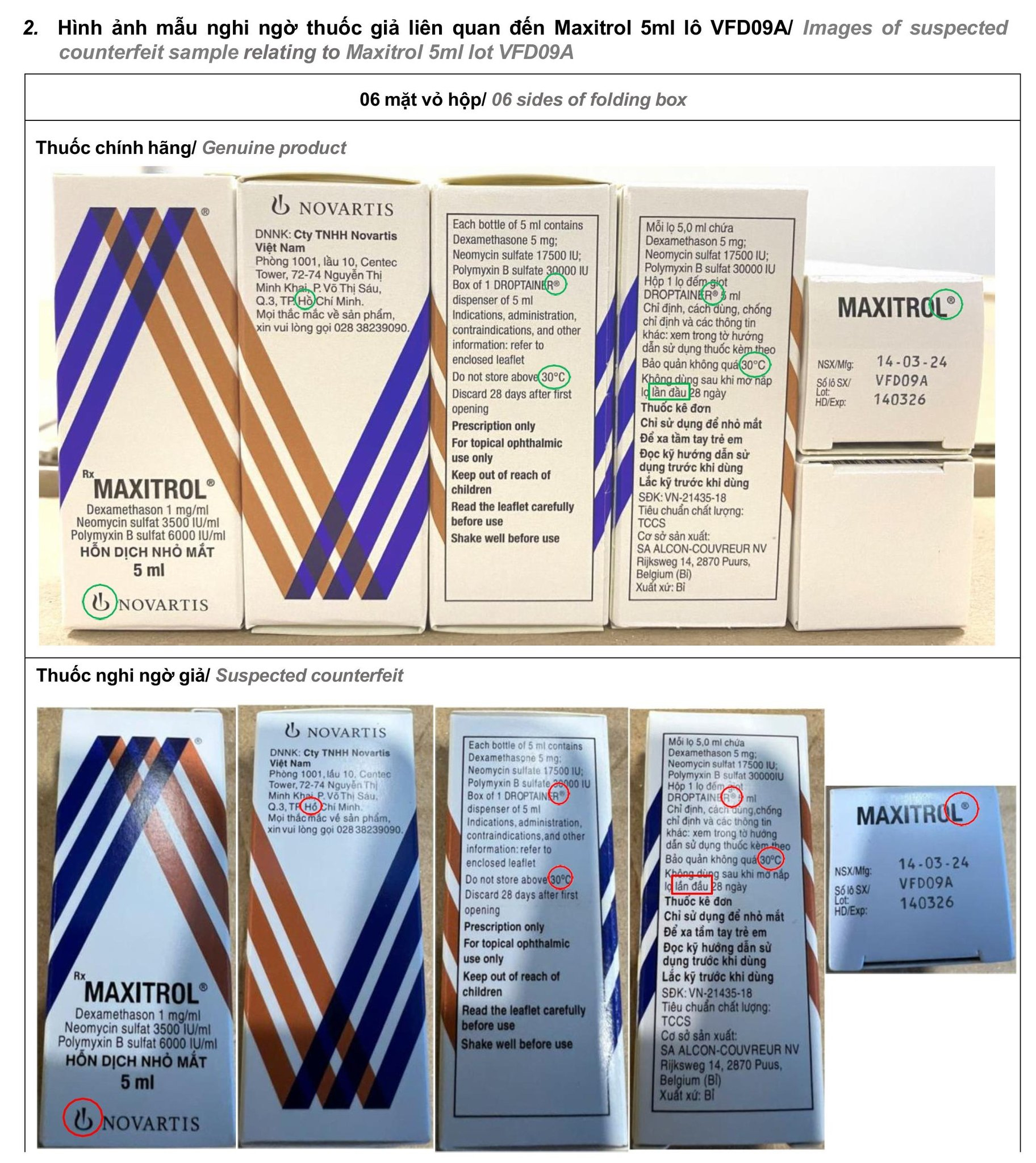 Cục Quản lý Dược cảnh báo khẩn về thuốc nhỏ mắt nghi giả mạo hàng của Novartis - Ảnh 2.
