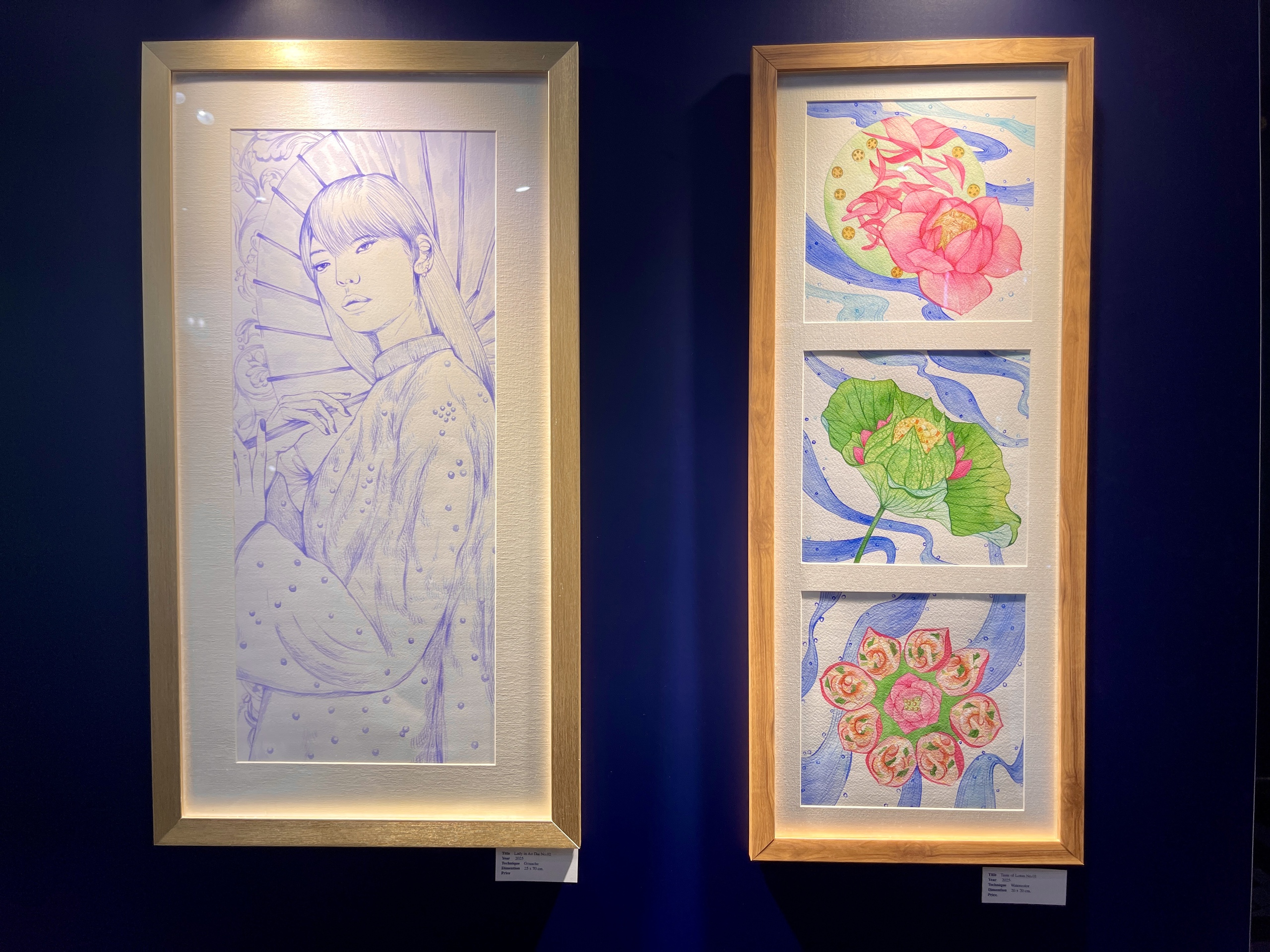 Thai artist captures ‘Color of Saigon’ with delicate ink lines, watercolor strokes- Ảnh 1.