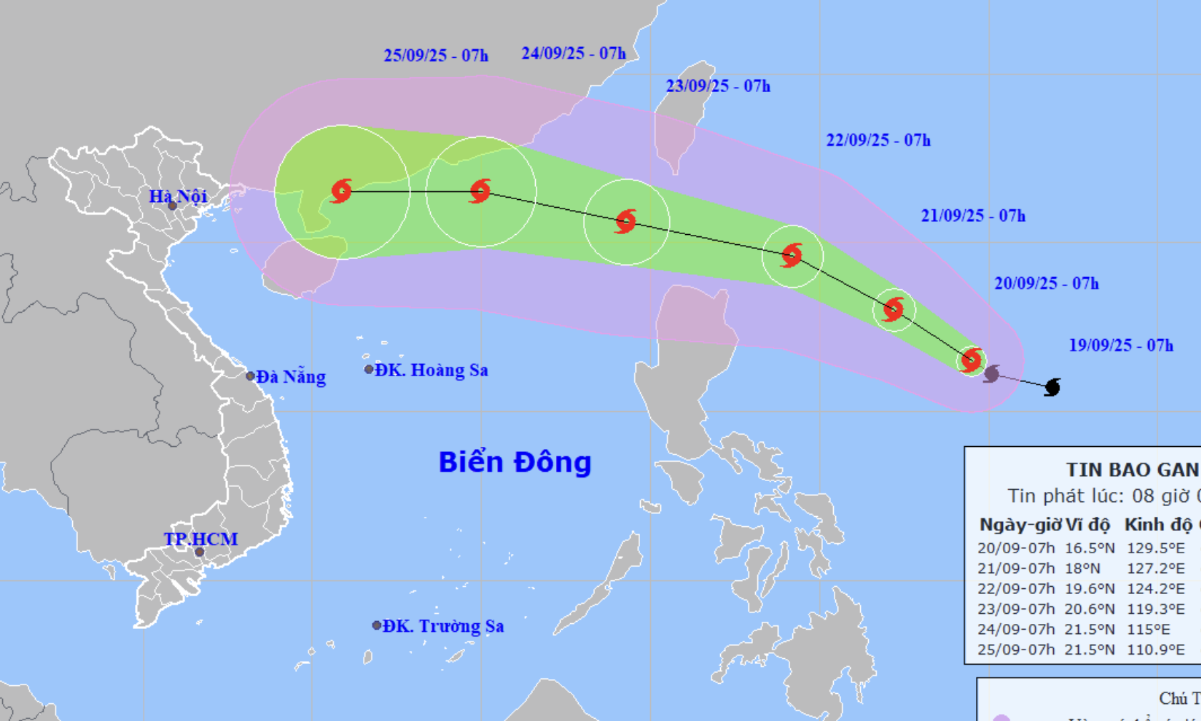 Bão Ragasa mạnh lên cấp 12, giật cấp 15, dự báo vào vịnh Bắc Bộ - Ảnh 1.