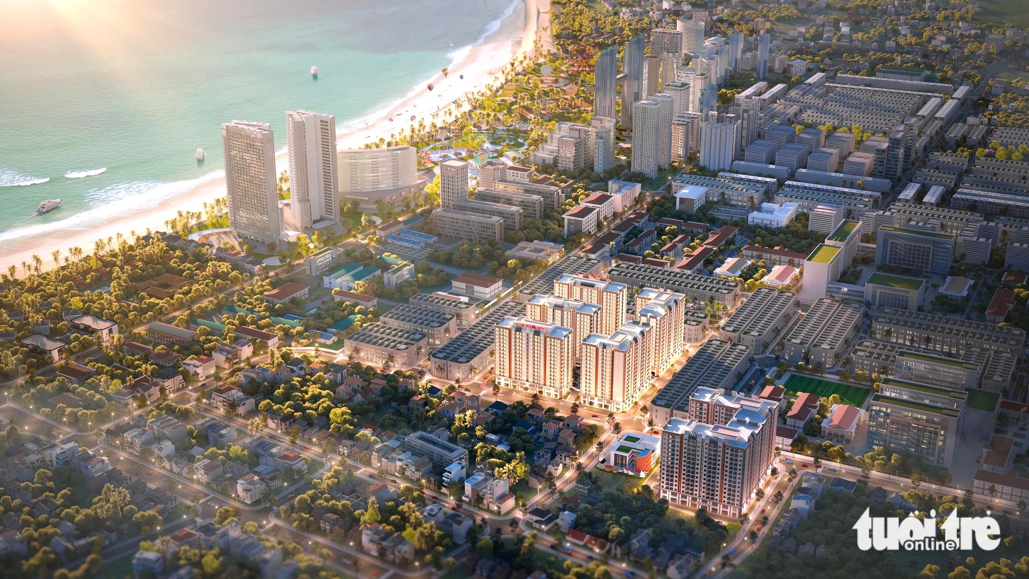 Khanh Hoa ហៀបនឹងមានលំនៅឋានសង្គមចំនួន 2,300 បន្ថែមទៀតនៅទីក្រុង Hacom Ocean - រូបថត 2. Khánh Hòa sắp có thêm 2.300 căn nhà ở xã hội Hacom Ocean City- Ảnh 2.