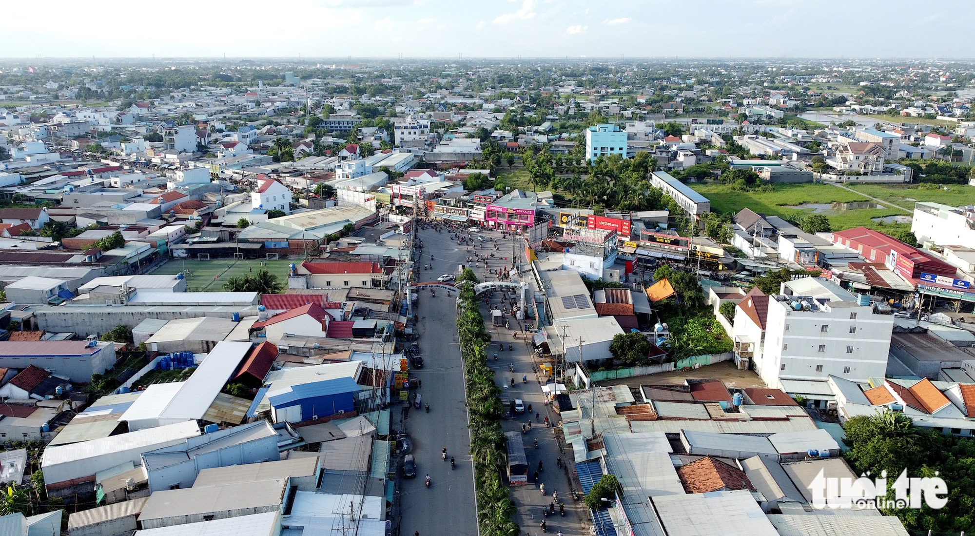 Flycam đường Hải Sơn - Tân Đô của Tây Ninh chờ kết nối đường Võ Văn Kiệt nối dài của TP.HCM - Ảnh 4.