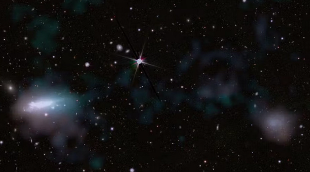 ការរកឃើញបន្ទះឧស្ម័នវែងបំផុតក្នុងចក្រវាឡភ្ជាប់កាឡាក់ស៊ីពីរ - រូបថត ១. Phát hiện dải khí dài nhất vũ trụ, nối 2 thiên hà - Ảnh 1.