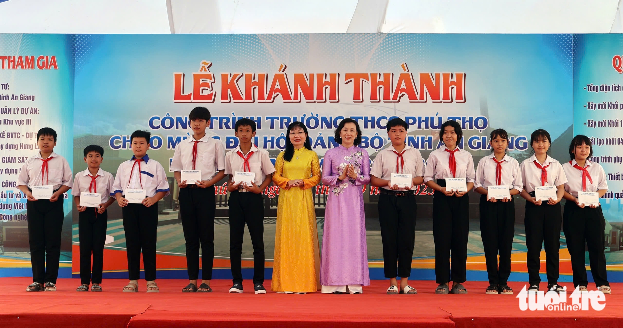 An Giang khánh thành Trường THCS Phú Thọ, tặng học bổng cho học sinh vượt khó - Ảnh 2.