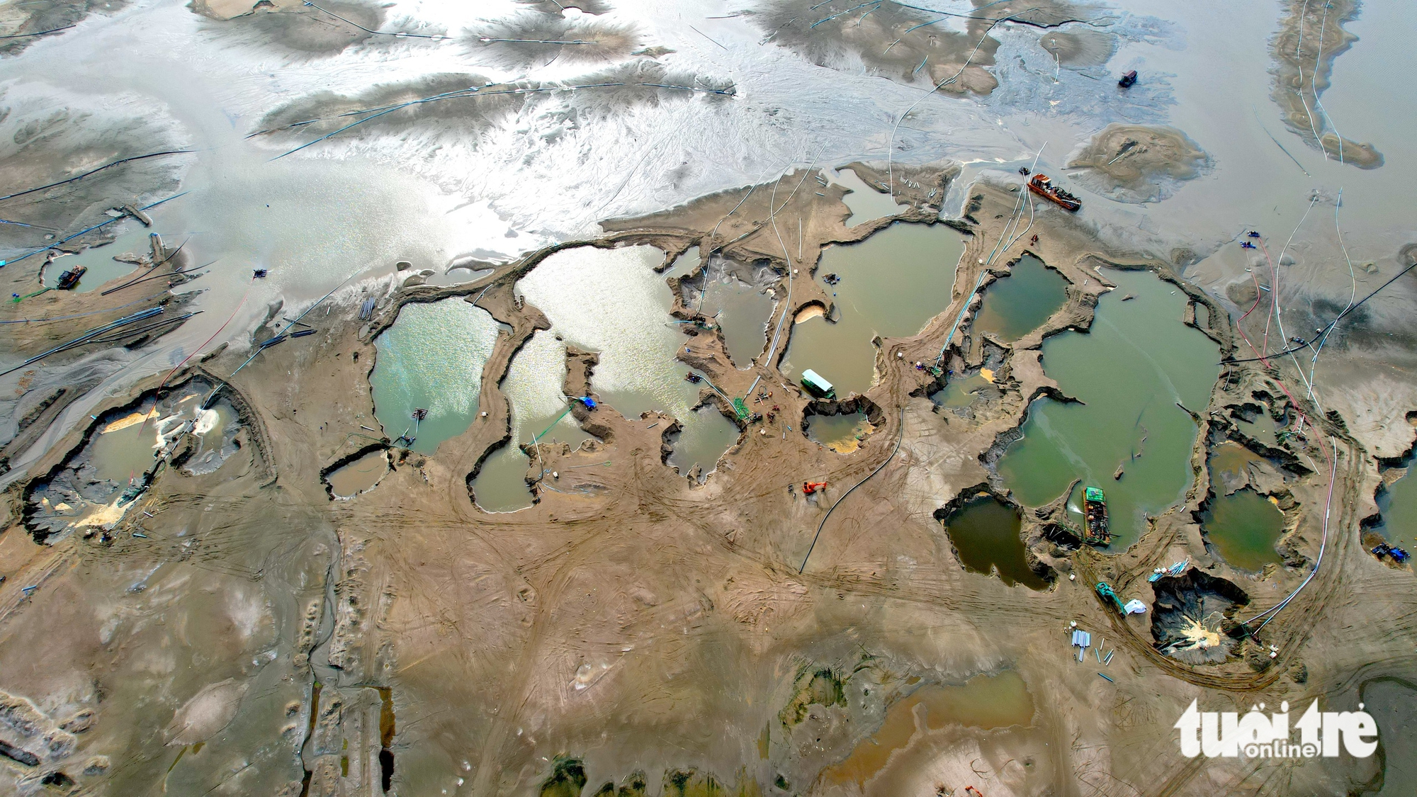 Flycam hiện trạng dự án đô thị lấn biển Cần Giờ sau gần nửa năm khởi công - Ảnh 3.