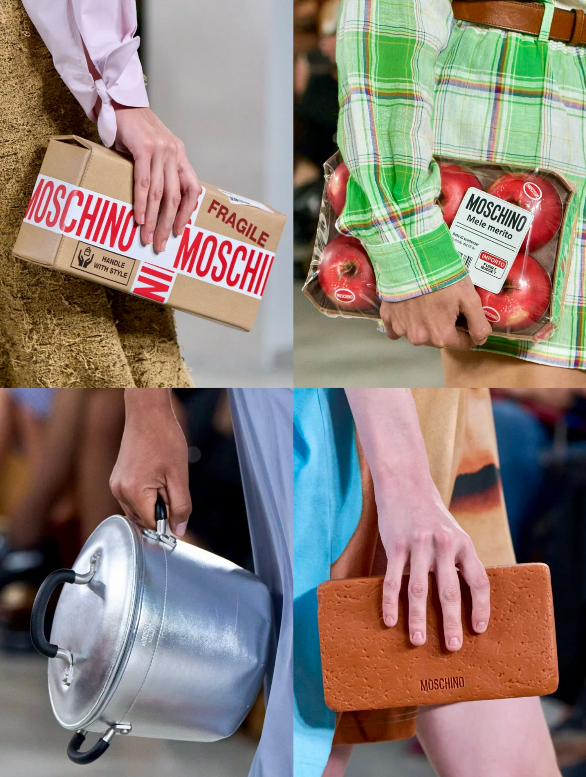 Người mẫu mang chổi cọ bồn cầu, nồi nhôm lên sàn diễn tại Tuần lễ thời trang Milan - Ảnh 3.