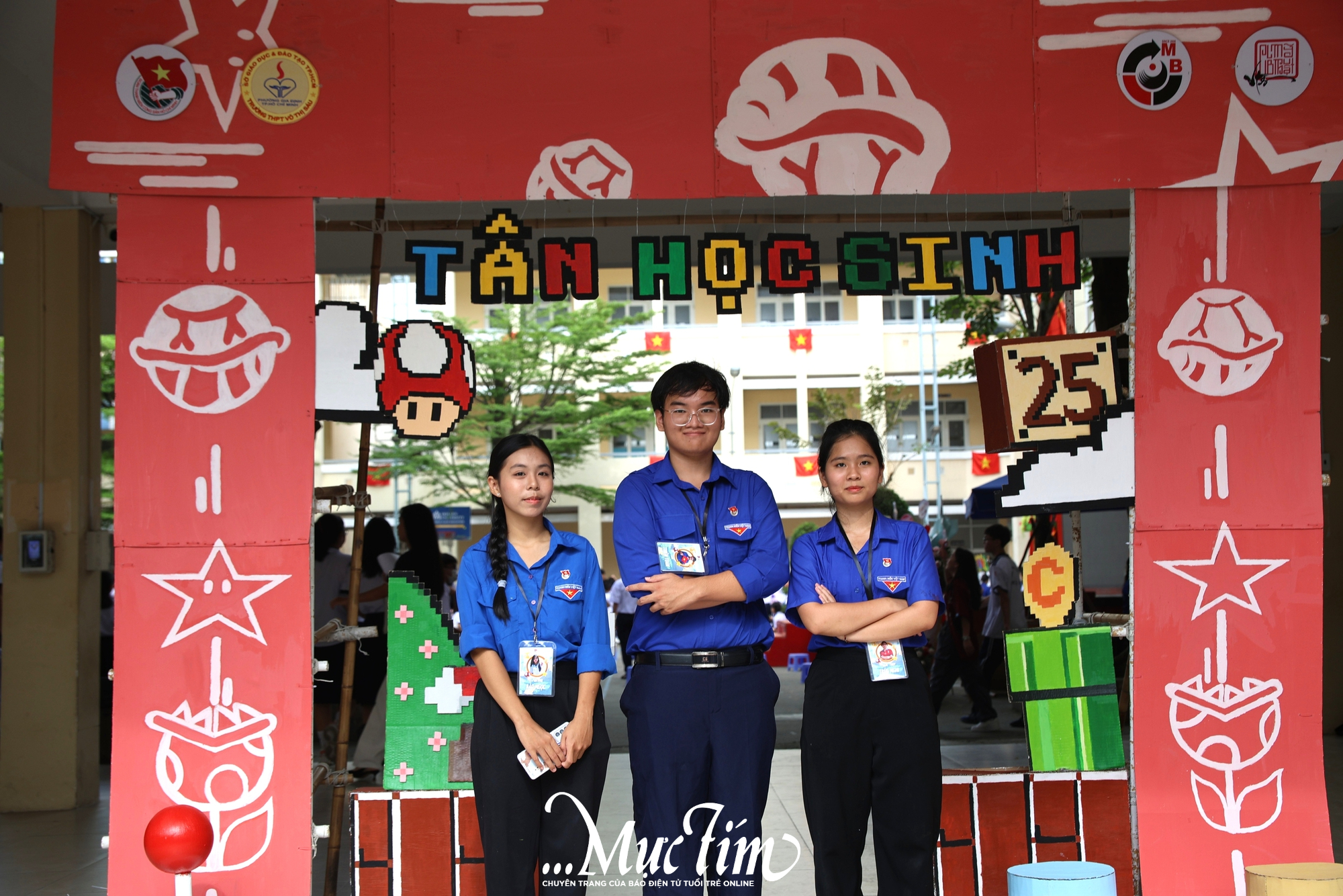Tân binh trường THPT Võ Thị Sáu bùng nổ trong Ngày hội tân học sinh - Ảnh 1.