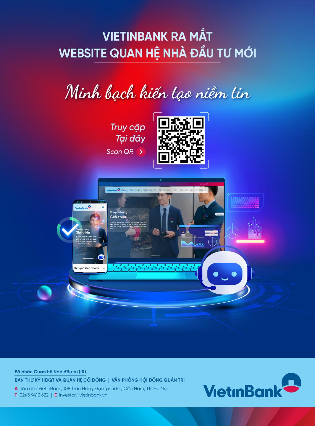 VietinBank ra mắt website Quan hệ nhà đầu tư mới - Ảnh 1.
