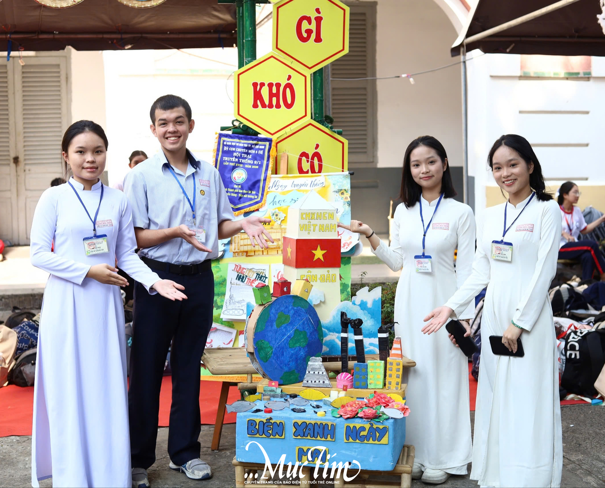 Cụm trại 3 Hội trại truyền thống 9-1: lan tỏa tinh thần sống xanh qua các mô hình, cổng tiểu trại sáng tạo - Ảnh 9.