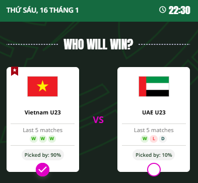 Siêu máy tính AFC dự đoán U23 Việt Nam thắng U23 UAE - Ảnh 1.