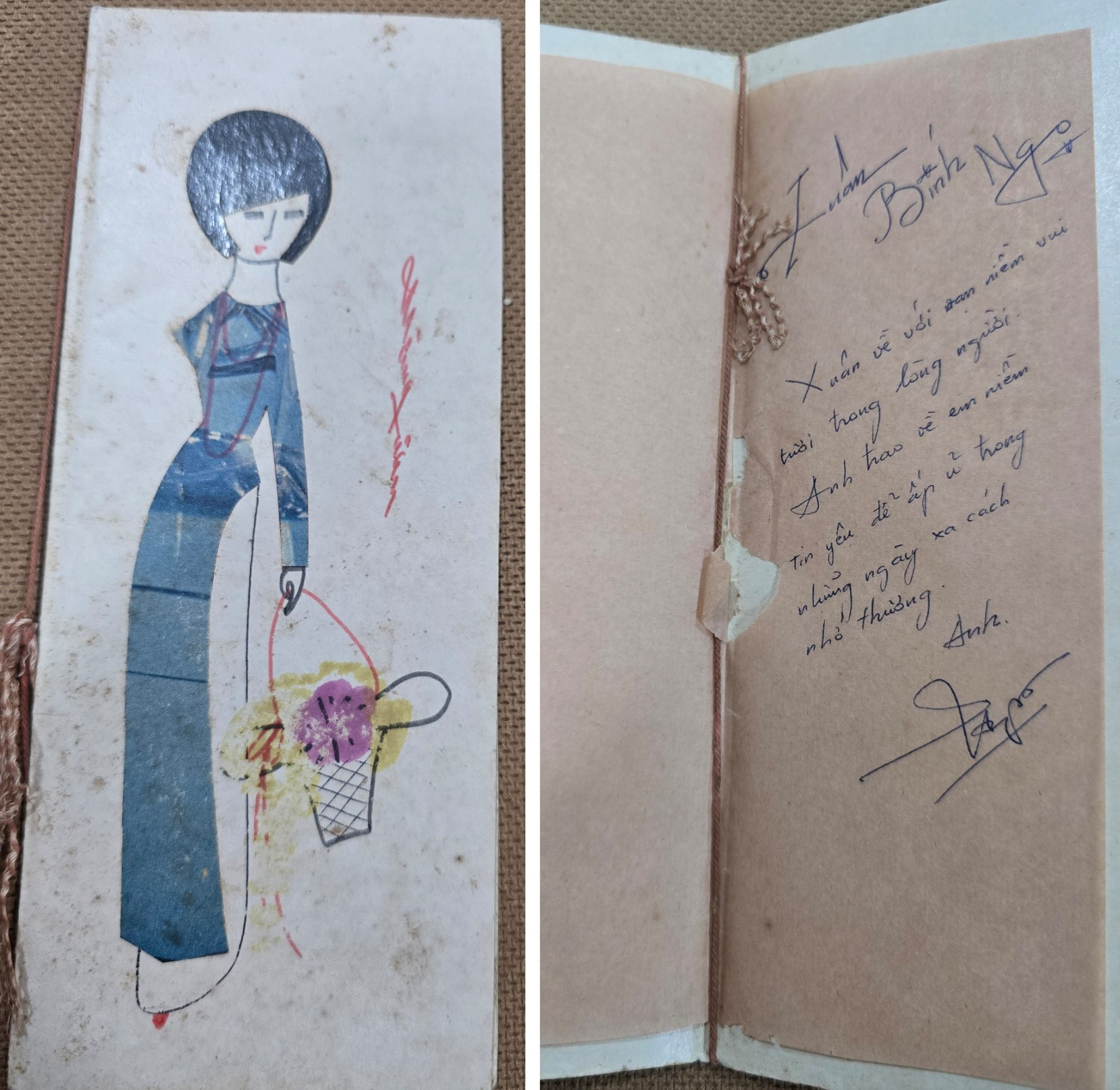 Tấm thiệp Tết tròn 100 năm và thiệp xuân Bính Ngọ xưa - Ảnh 3.