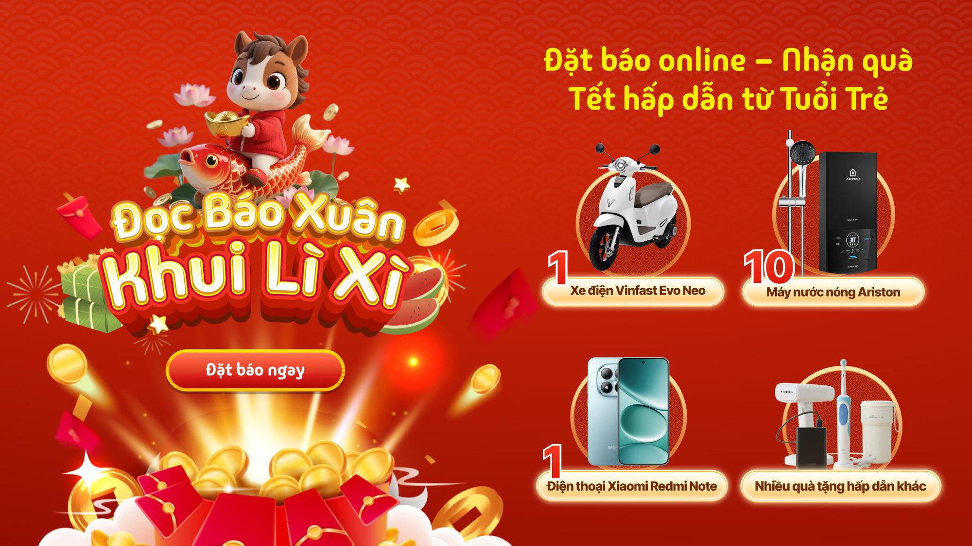 Những chủ nhân đầu tiên trúng ‘quà khủng’ khi đặt báo Xuân Tuổi Trẻ 2026 - Ảnh 1.